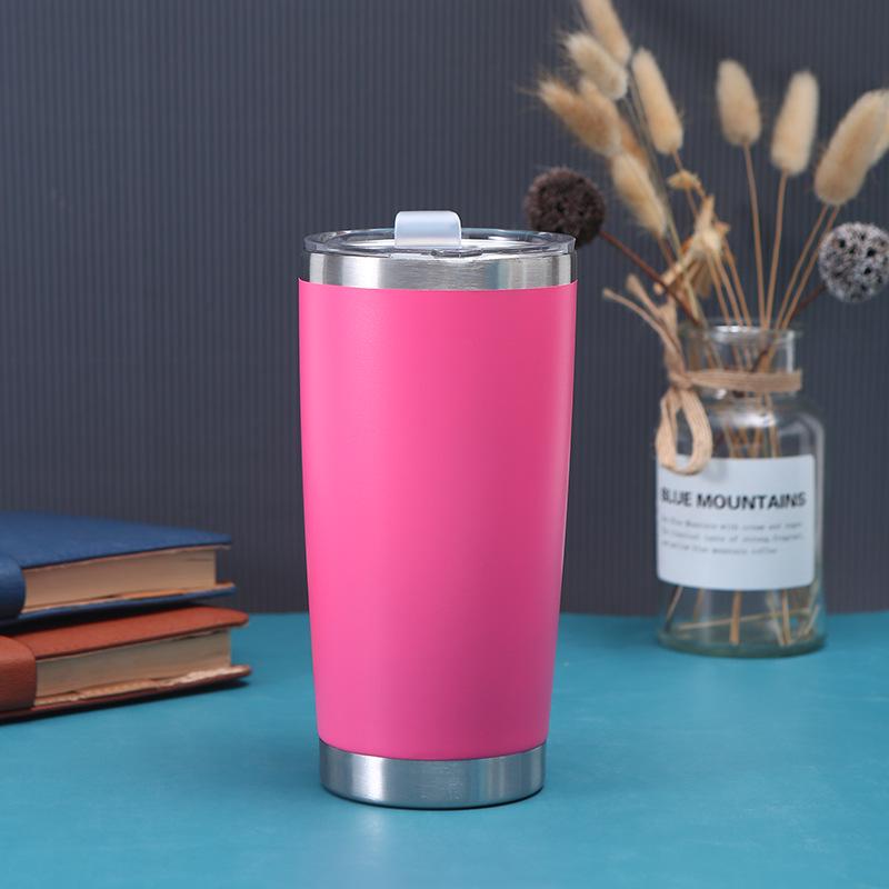 20oz 304 Stainless Steel Vacuum Insulated Car Cup - Customizable, Portable Beer Cup