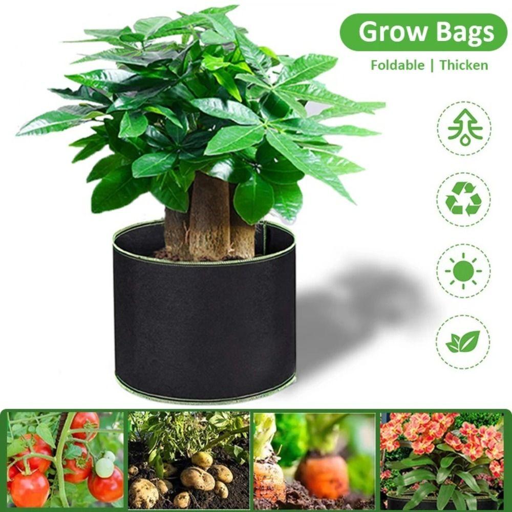 1/3/5/7/10 Gallon with Handles Grow Bag Felt Planting Container  Vegetable Tomato Potato Flower