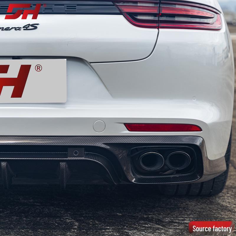 Dry Carbon Fiber Rear Diffuser for Porsche Panamera 2017-2023, KDA Style, Easy Installation