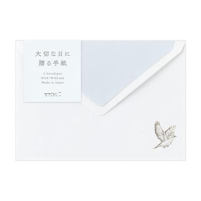Midori Envelope Gift On a Special Day Western 2 A6 Bird Pattern 20596006