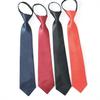Cravatta con cerniera 7*38cm: Senza Lacci Colore Unito per Uomo e Donna - Nero, Blu Navy, Rosso Vino