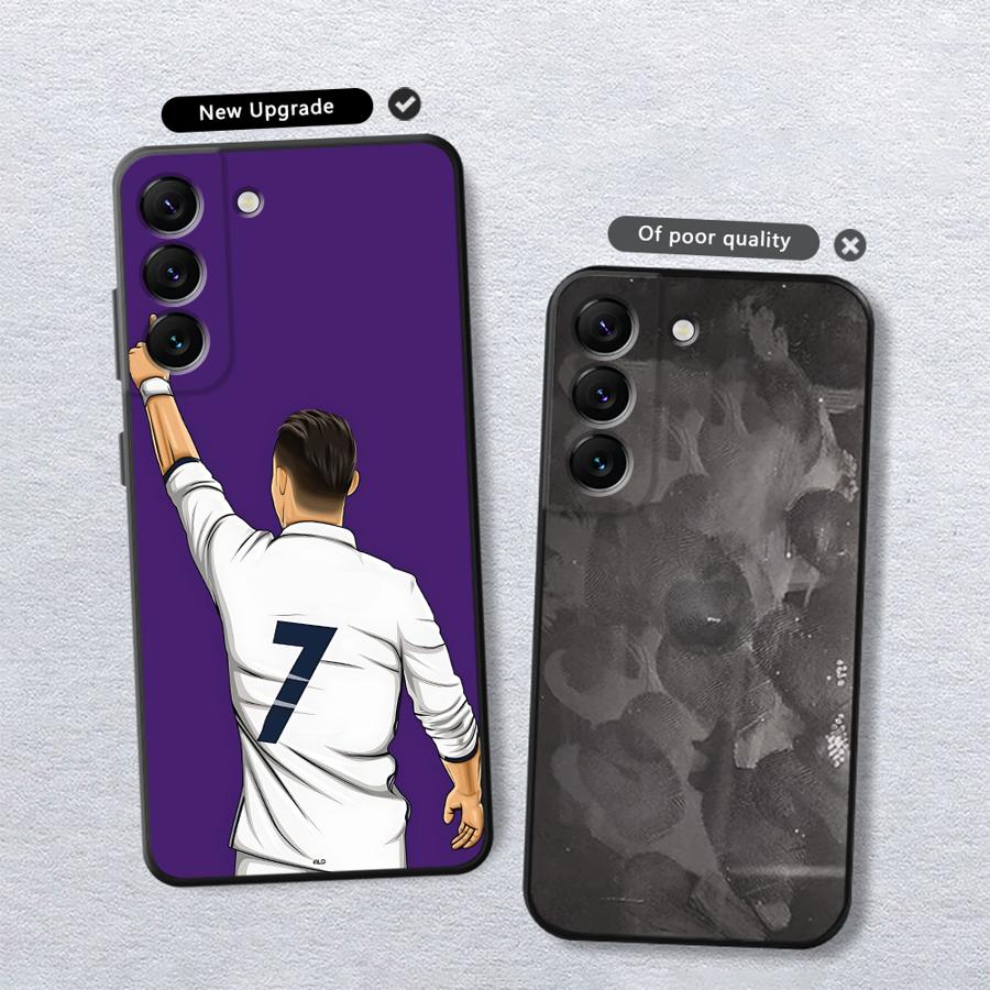 Football Star Numbers Phone Case for Samsung Galaxy A21s A22 A23 A25 A33 A34 A52s A53 A54 A55 A71 A26 A36 A56 Soft Cover