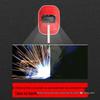 Handheld Red Steel Face Shield for Welding - Lightweight, Full Face, Anti-Scald Protective Mask for Argon Arc Welding.