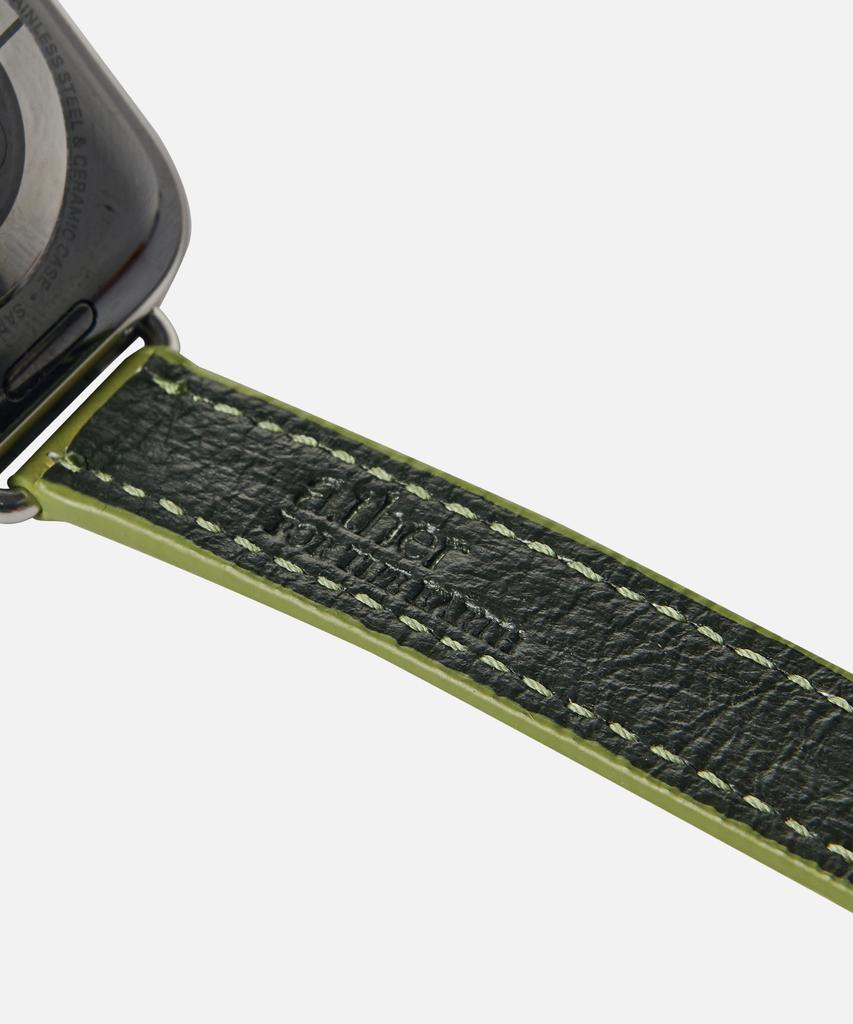 Adeo Apple Watch Cinturino Doppio Sottile Doppio Giro in Ecopelle Cinturino per Orologio Verde Oliva (Digitare A)