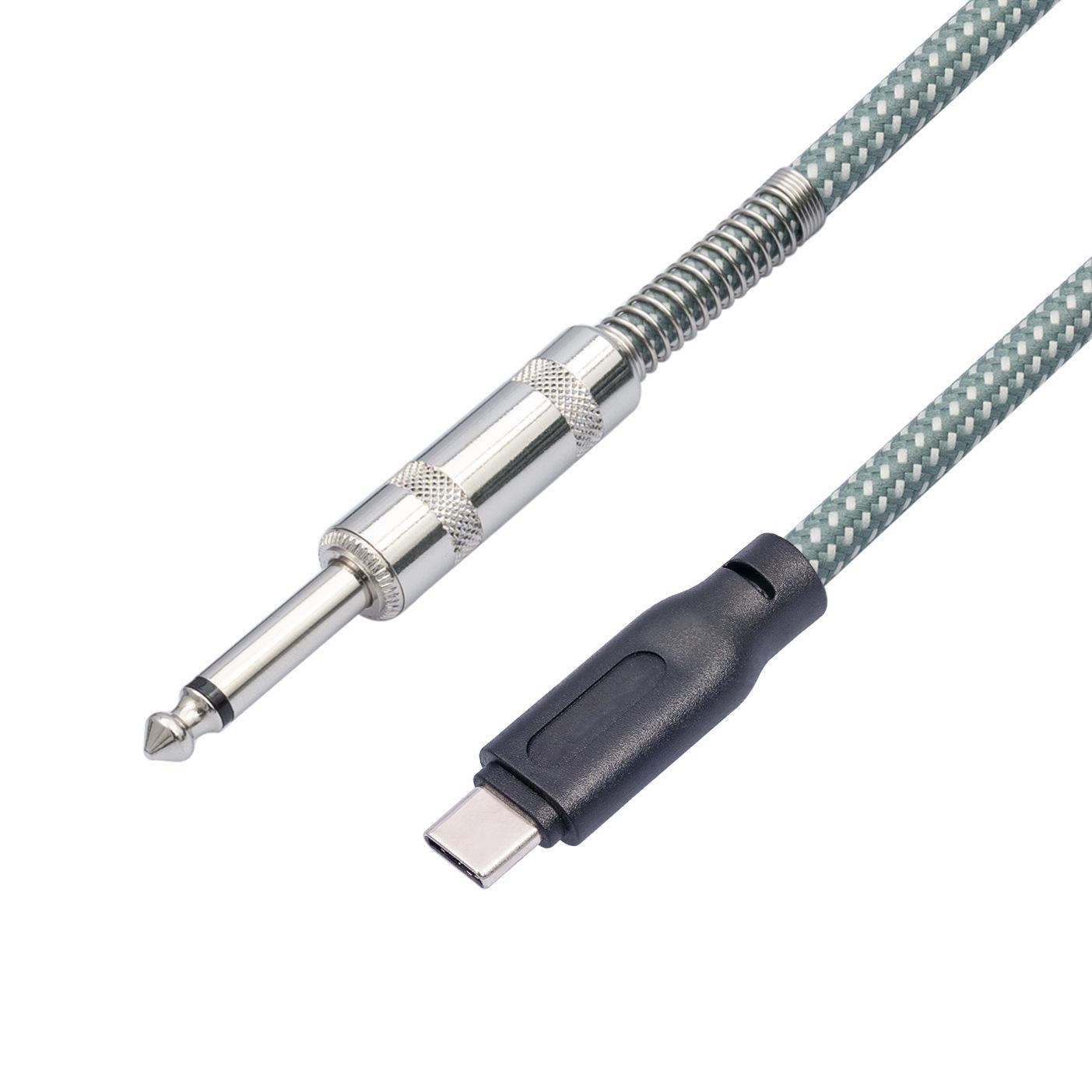 

USB C to 6.35mm Cable for Microphone Amplifiers Home Theaters USB Type C to 6.35mm Male Interconnect Aux Adapter Cable 3