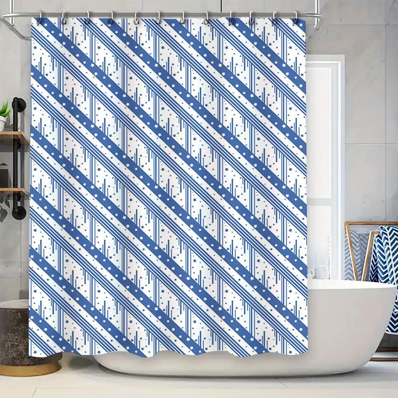 

Gold Marble Shower Curtain With Monogram: Elevate Your Bathroom Decor With This Luxurious Bath Accessory This Title W60H190(CM)-1 Pcs