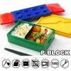 Padou Verriegelungsblock Bento 580ml Essstäbchen Hergestellt in Japan [PBLOCK] Einschichtige Box, (rot), Gürtellos, Mikrowellengeeignet, Inklusive, Leichtgewichtig,
