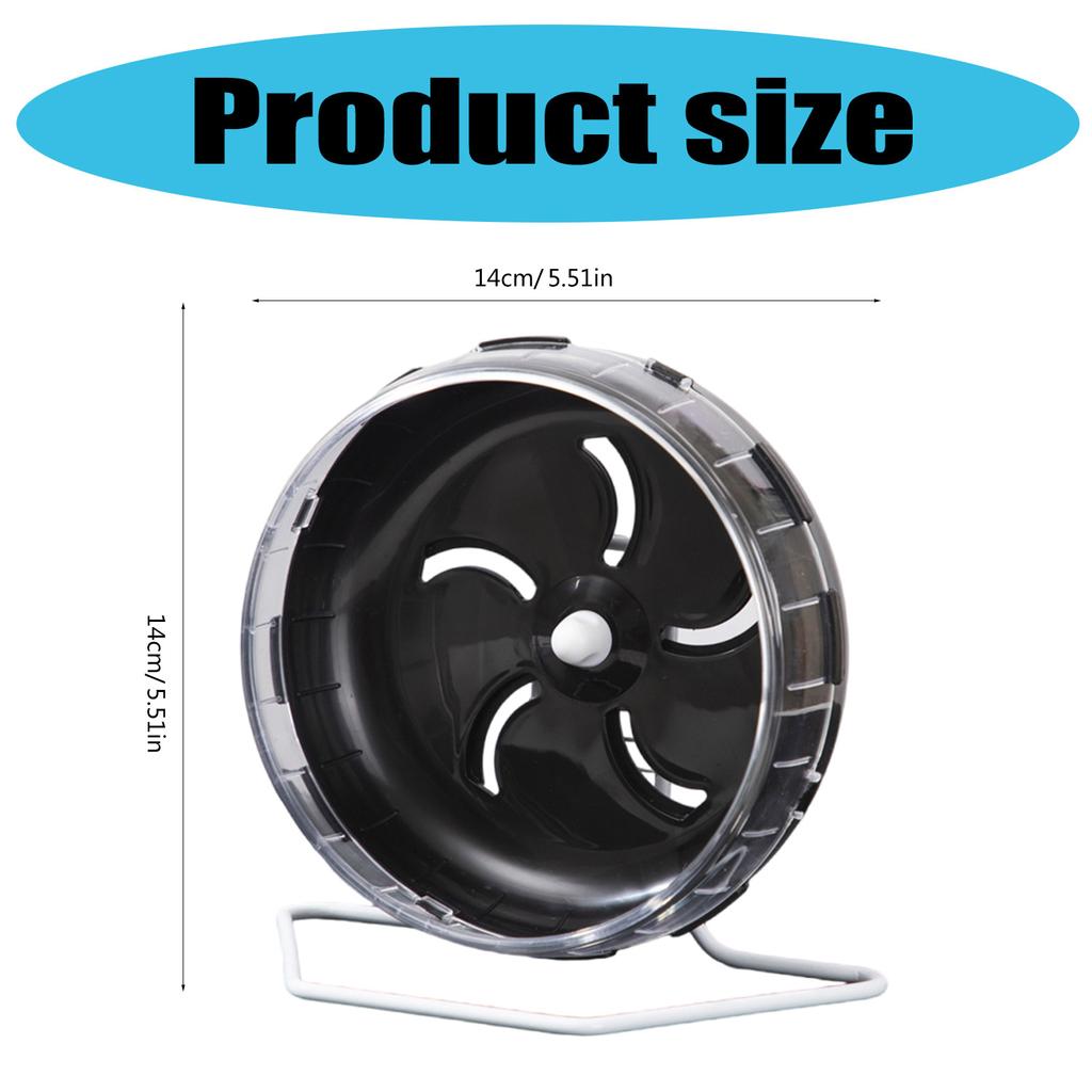 Silent Hamster Exercise Roller Toy Running Wheel Plastic for Small Pet with Stable Base Funny Pet Cage Entertainment Toy