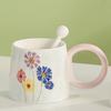 Japanese Hand Painted Flower Ceramic Cup Creative Mug High Value Water Cup Coffee Cup Gift Souvenir Cup