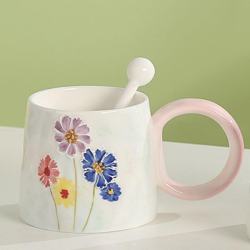 Japanese Hand Painted Flower Ceramic Cup Creative Mug High Value Water Cup Coffee Cup Gift Souvenir Cup