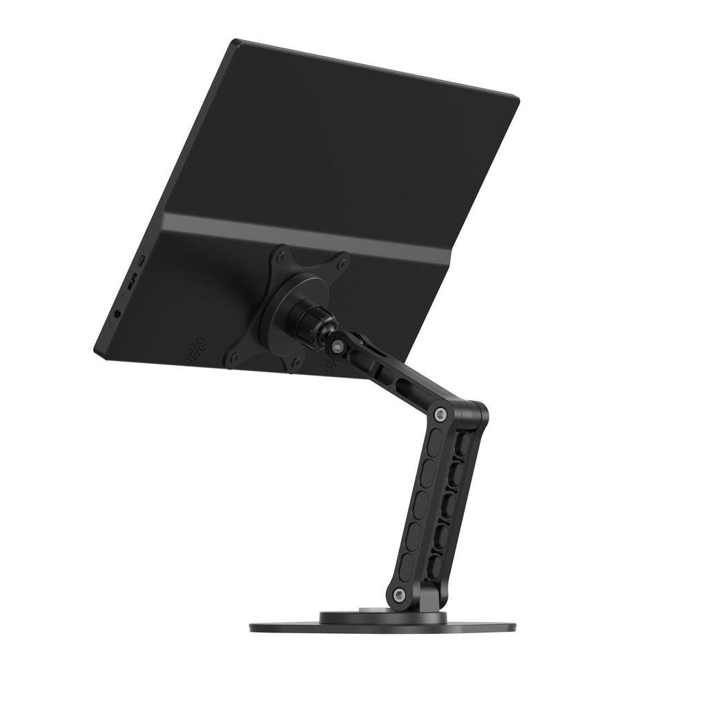 Universal Metal Monitor Stand with VESA Adapter, 17mm Ball Head, Vertical Rotation, Telescopic Function for Convenient Screen Setup