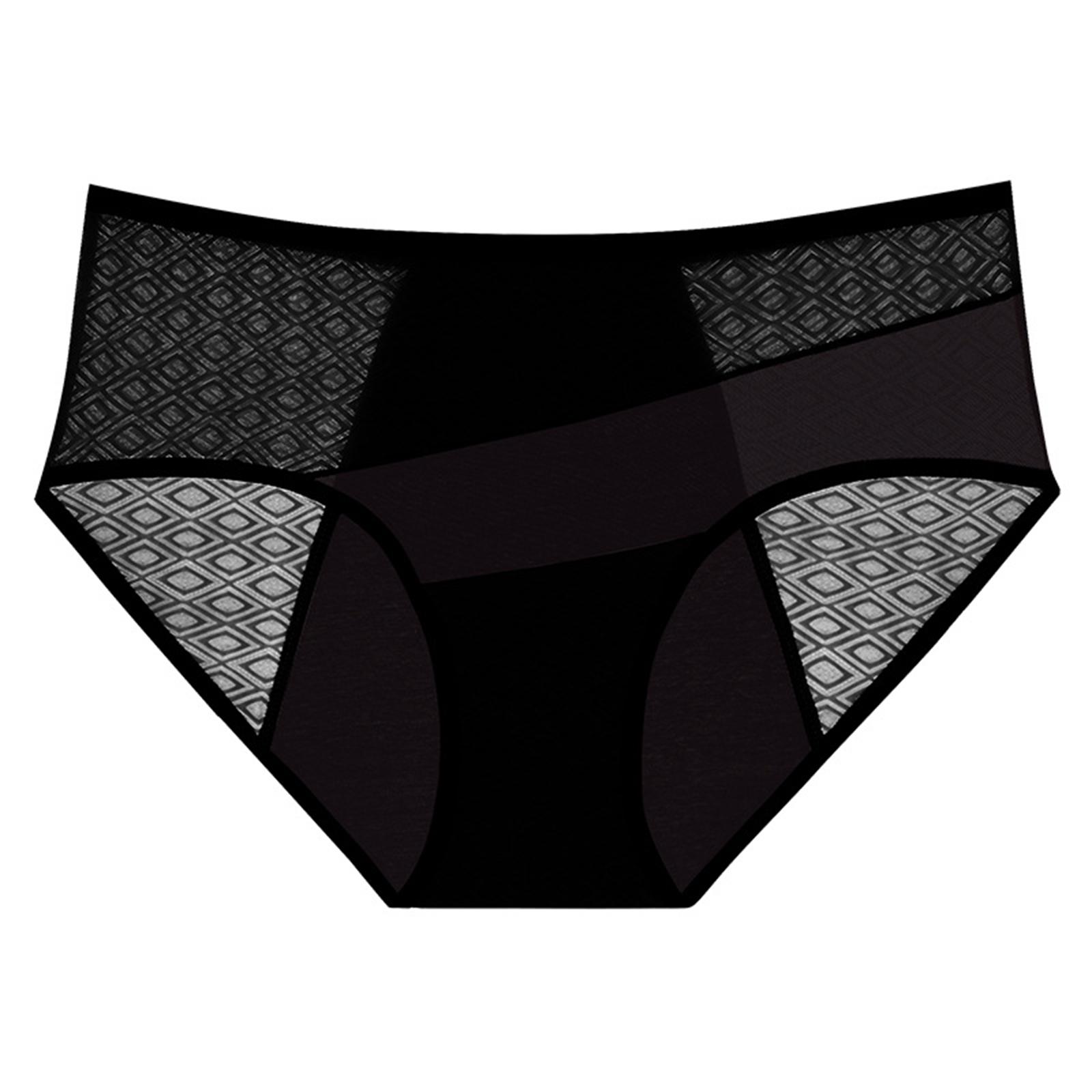 

Ladies Mid Waist Breathable Physiological Underwear, Menstrual Hygiene Pants XXL чёрный