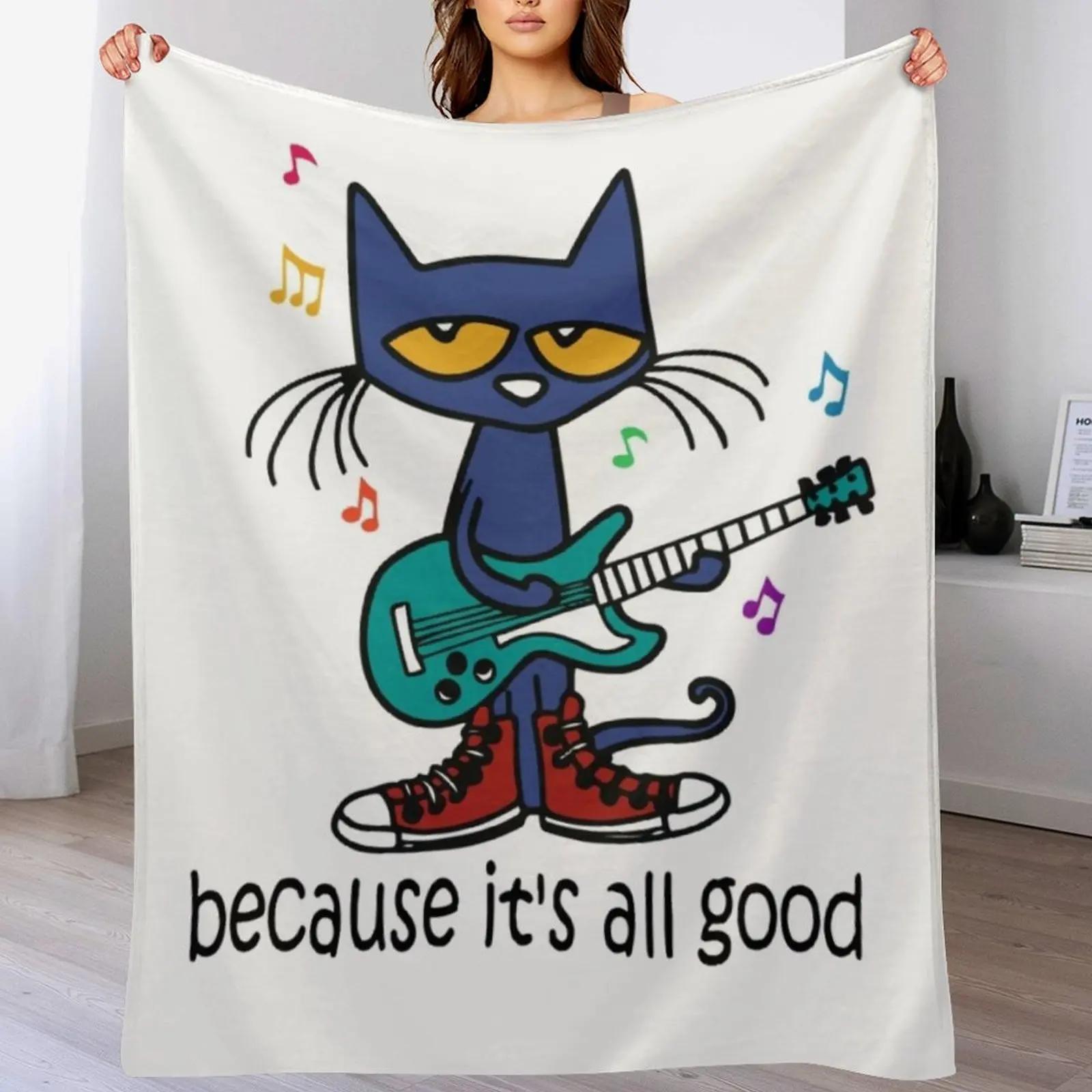 Pete The Cat The singer Its All Good Perfect Throw Blanket Easy Care Comfortable Blanket for Couch 102x76cm(40x30in)