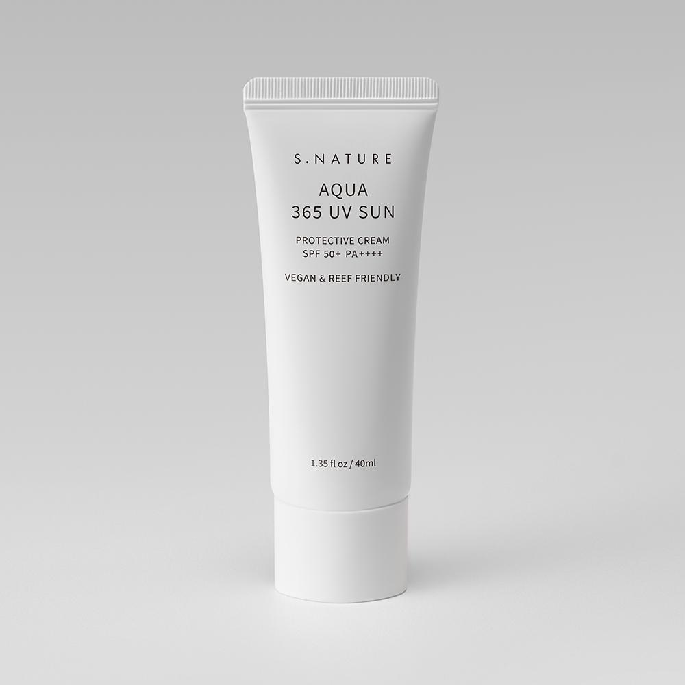 S.NATURE Aqua 365 UV Sun Cream SPF 50+ PA++++ Hydrating UV Protection 40ml Korean Sunscreen Daily Sunblock