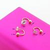 1Pair  Sterling  tragus Piercing Helix Studs Earrings for Women Girls Zircon Hoop Nose Ring Conch Body Piercing Jewelry