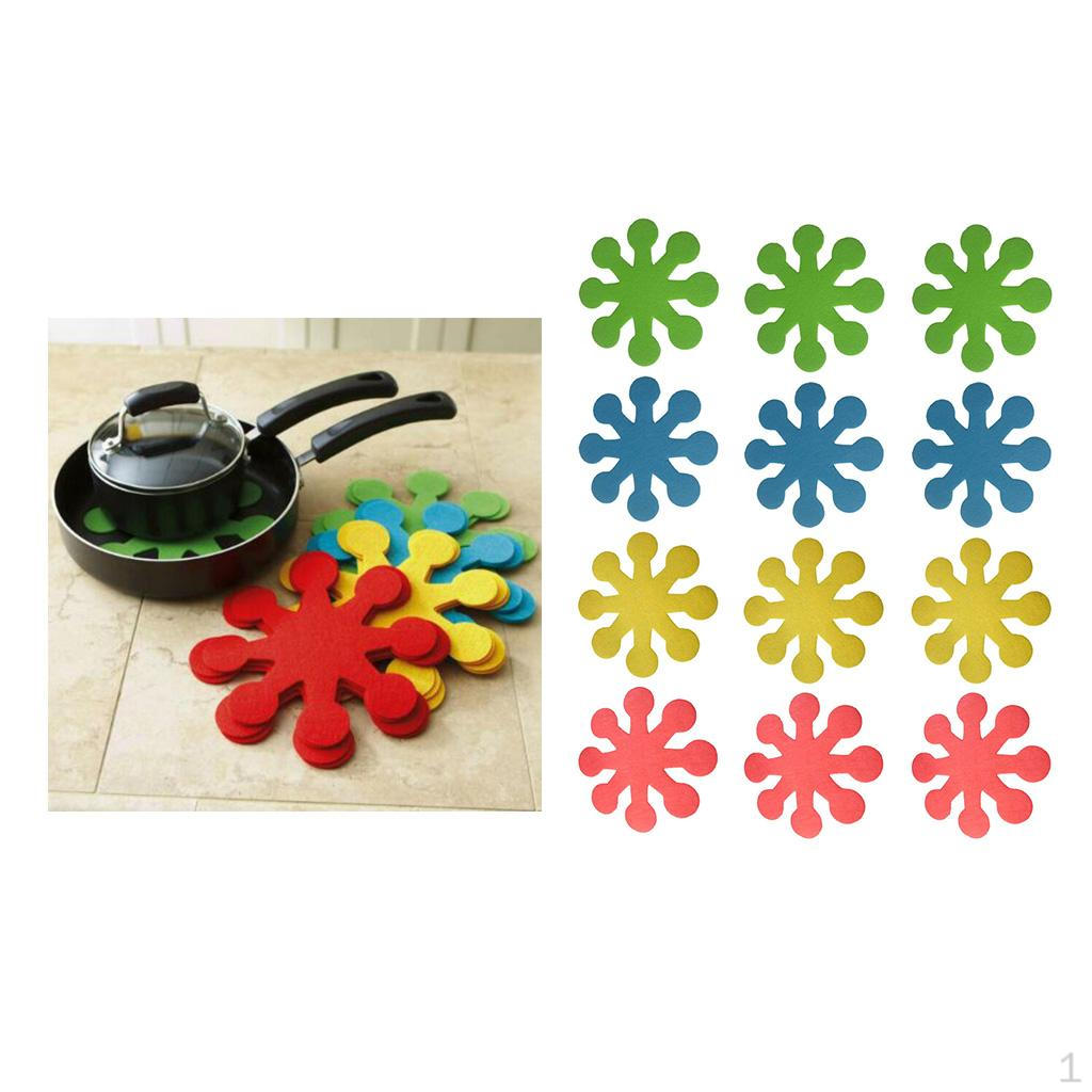 

12 шт. Подставка под горячее , Термостойкая изоляционная подкладка Под миску , Под чашку Лепестковой формы