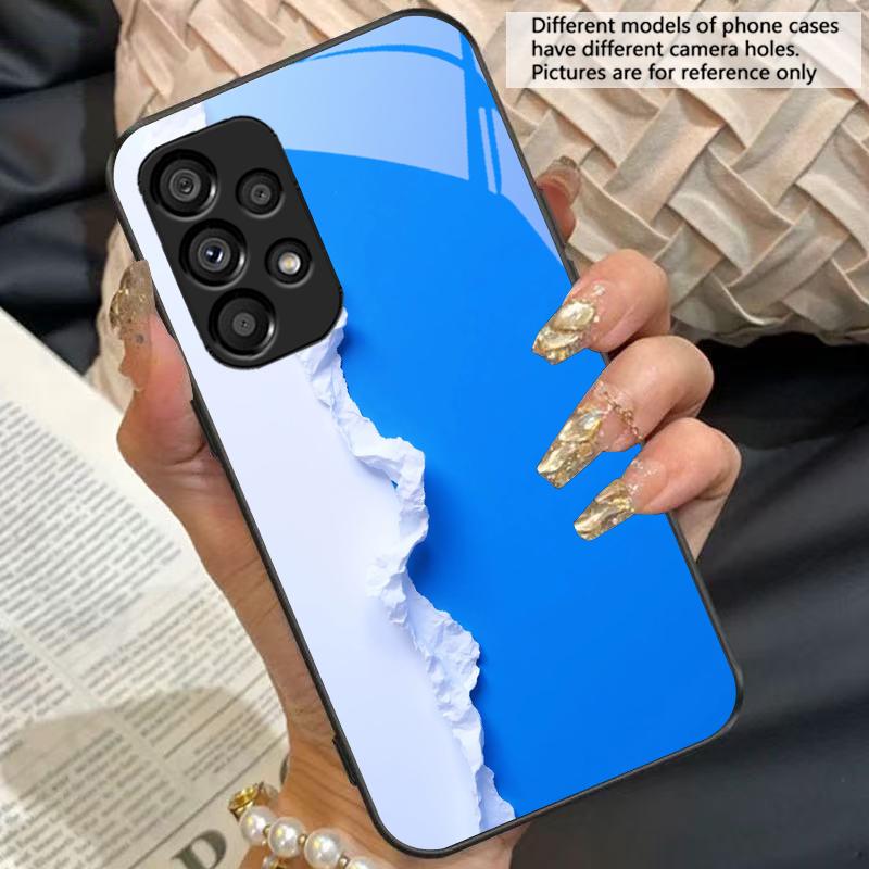 Black and White Images For Samsung Galaxy S10 S20 Plus S21 FE S22 23 24 FE S25 Ultra Black tempered glass phone case hard shell