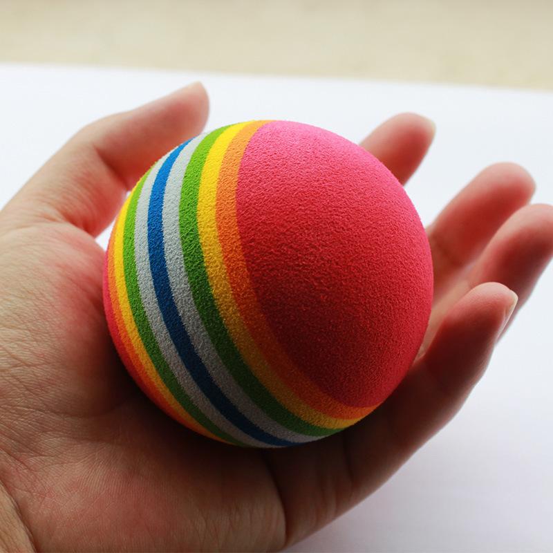

Игрушка для кошек Радужный мяч для снятия скуки Самостоятельный мяч для хайбола Устойчивая к царапинам игрушка для кошек и домашних животных Мяч-дразнилка для кошек 42mm красный