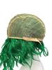 Fluorescent Green Short Curly Hair Chemical Fiber Synthetic Wig | Funny Party Clown Character Cosplay Wig