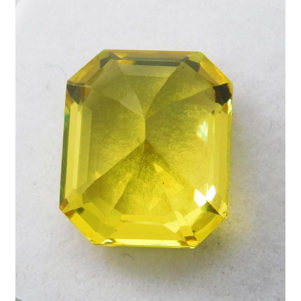 10.10 Ct Natural SAPPHIRE Yellow Emerald Shape Loose Gemstone CERTIFIED