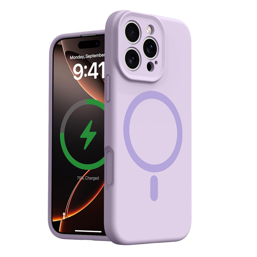 For iPhone 16 Pro Case Compatible with MagSafe Precise Cutouts Liquid Silicone+PC Phone Cover