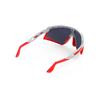 RUDY PROJECT DEFENDER Sports White Gloss Red Fluo Multi Laser Red Sunglasses, Frame/Bumper, Lenses, SP523869-0000