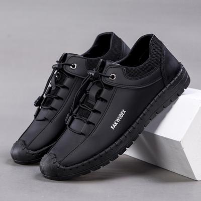 Leather Shoes Men's 2025 Autumn New Men's Leather Shoes Soft-soled Breathable Casual Shoes Trendy Versatile Driving Shoes Men