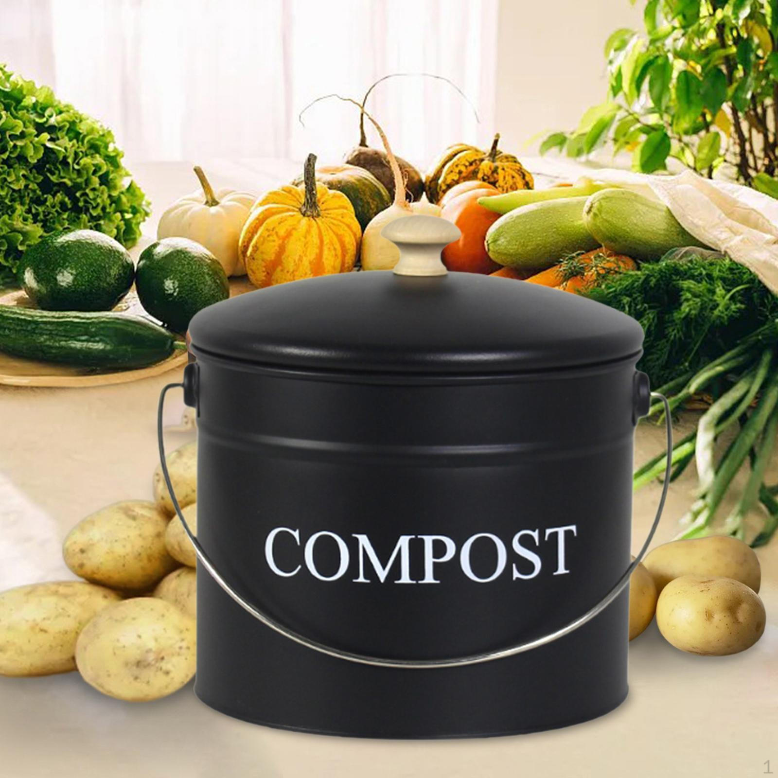 

Компостный ящик для компоста, компостер на столешнице, фермерский дом, без запаха, для переработки отходов, фильтр инновационный мусор чёрный