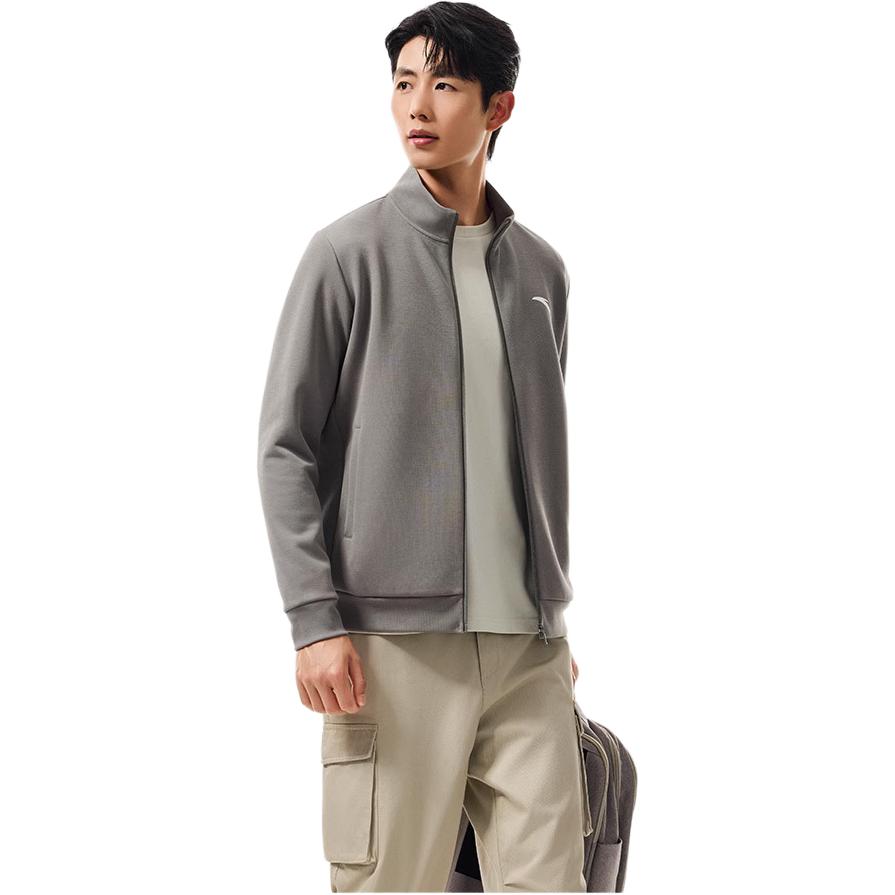 ANTA Knitwear Men's Dusty Gray 3 Stand Collar Moderate Other 952547710-3