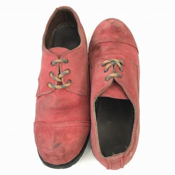 Underground Wildleder Kappe Low Boots [25.0/Rötlich Braun] UK Vintage(GEBRAUCHT)