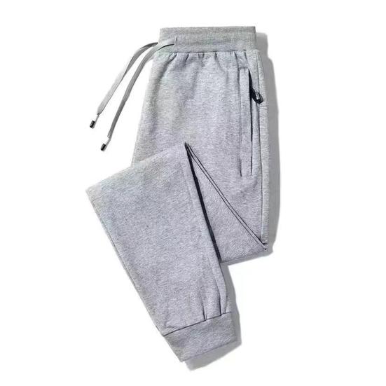 Men Thick Jogger Pants Fleece Lined Casual Sports Trousers Warm Loose Sweatpants with Zippered Pockets for Winter Daily Outings Street
