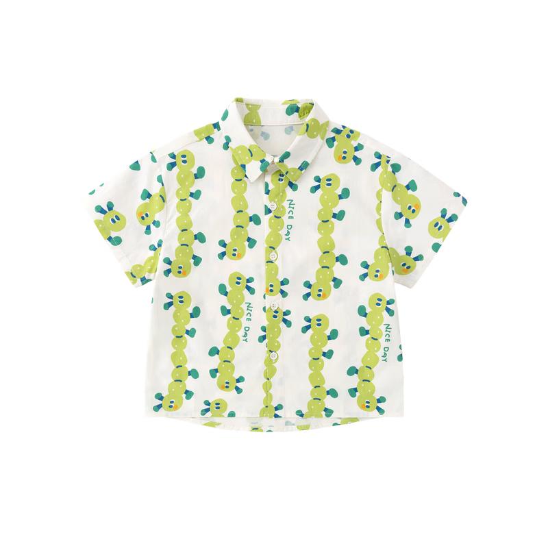 Boys 100% Cotton Short Sleeve Summer Shirt 100