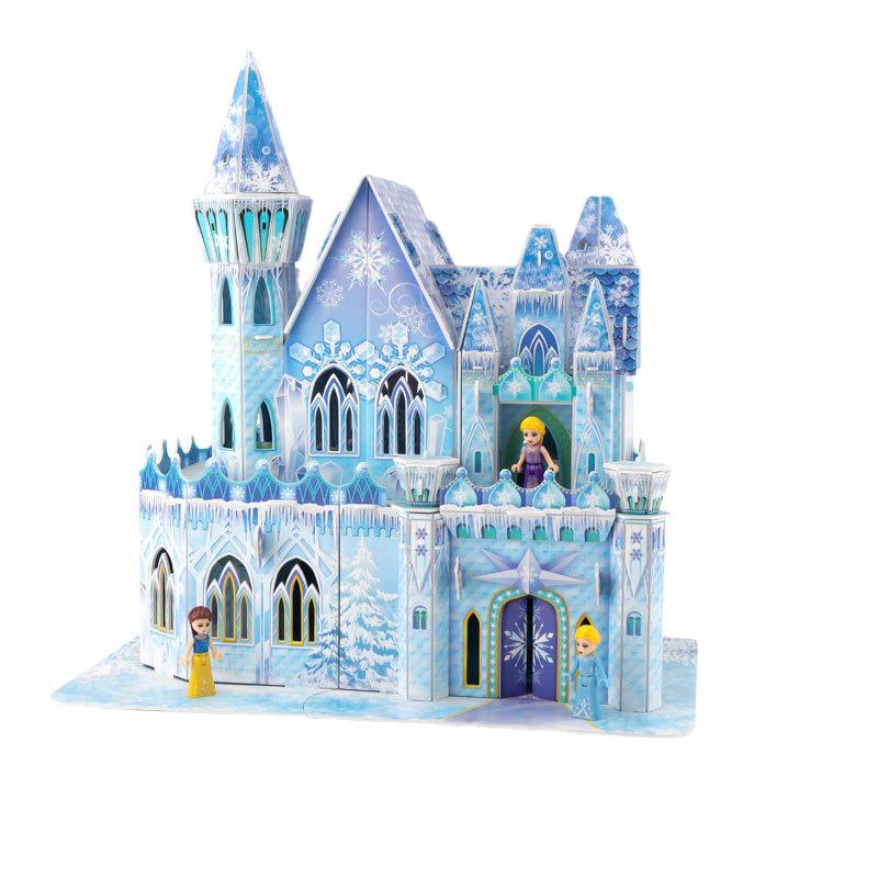 3D Ice & Snow Castle Puzzle for Kids - Creative Holiday Gift for Girls
