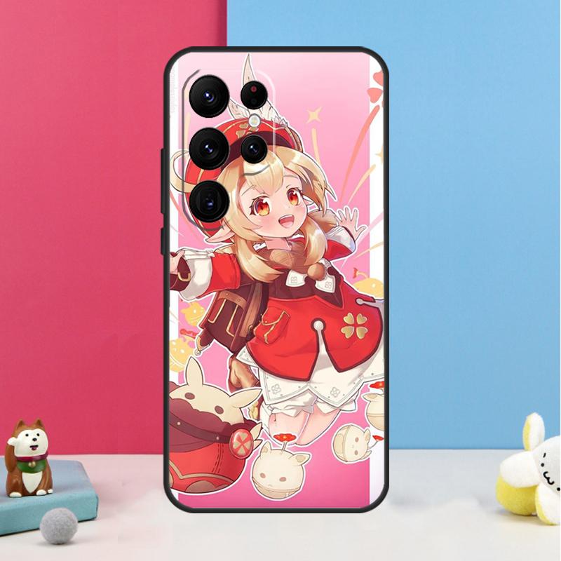 Genshin Impact Klee Hülle für Samsung Galaxy S26 S25 Ultra S20 S21 S22 S23 S24 Plus S10 S25 FE Rückabdeckung Schale