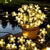 Outdoor Solar Lamp LED Cherry Blossom Fairy Light String Garden Christmas Holiday Decor Solar Garland Wedding Party Decoration