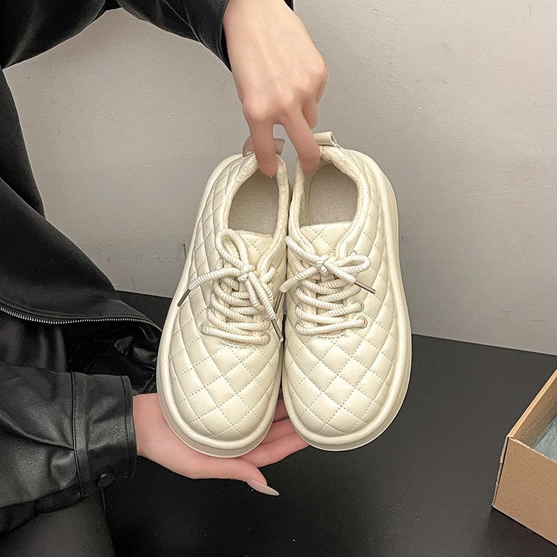 

Модные зимние сапоги хлопковые сапоги женские 2025 новые верхняя одежда утолщенные хлопковые туфли женские бархатные полусапоги на одной педали детские 40