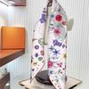 French Style 90CM Square Twill Scarf Shawl Hijabs Luxury Plant Floral Printed Bandana Foulard Neckerchief For Ladies