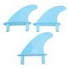 Surfboard Fins Soft Top Tri Fin Set PVC Plastic for Surfing Water Sports with Screws Blue