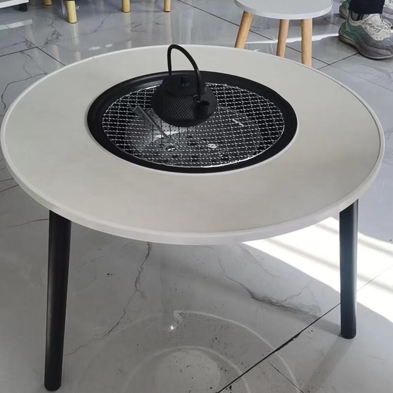 Tri-polar Multi-functional Folding Charcoal Grill and Fire Pit Table Set