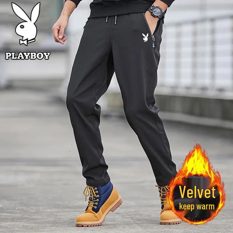 PLAYBOY Men's Thickened Casual Outdoor Sport Pants
