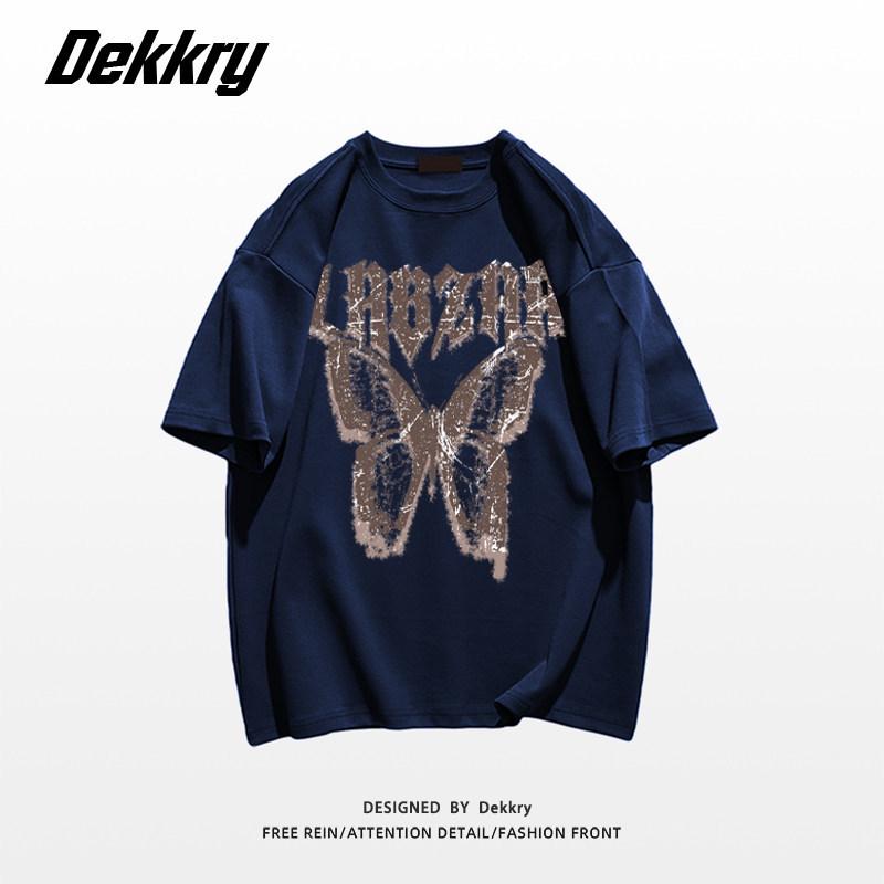 Women's Plus Size Butterfly Print Cotton T-Shirt, Short Sleeve, Slimming & Loose Fit, Versatile for Couples