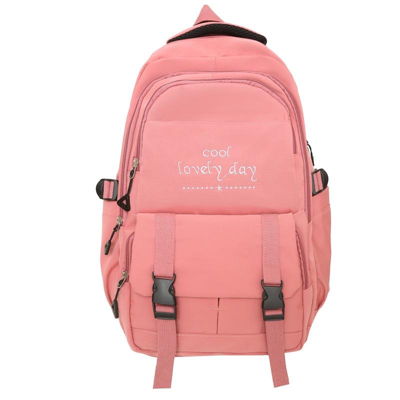 Сплошной цвет школьный женский рюкзак для старшеклассников — фото 18