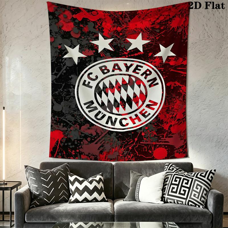 FC Bayern Munich Wall Tapestry Aesthetic Wall Hanging Printed Fabric Blanket Decorative Tapestries for Bedroom Living Room Home Decor