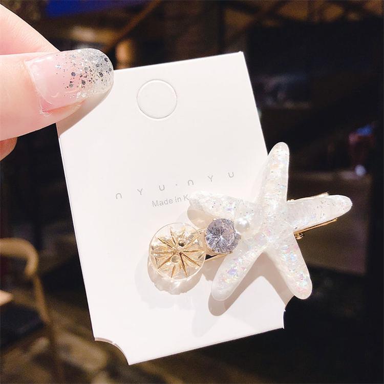 Korean Cute Colorful Shell Starfish Hair Clips Girls Women Hair Accessories