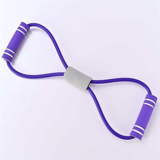 Figure 8 Fitness Resistance Band with Anti-slip Handle Portable Men Women Arm Shoulder Stretch Strength Training Exercise Elastic Strap Tension Rope