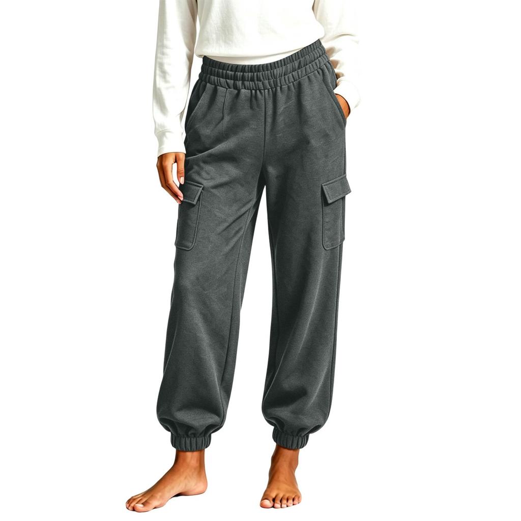 Women's High Waist Casual Joggers with Pockets Color Athletic Pants