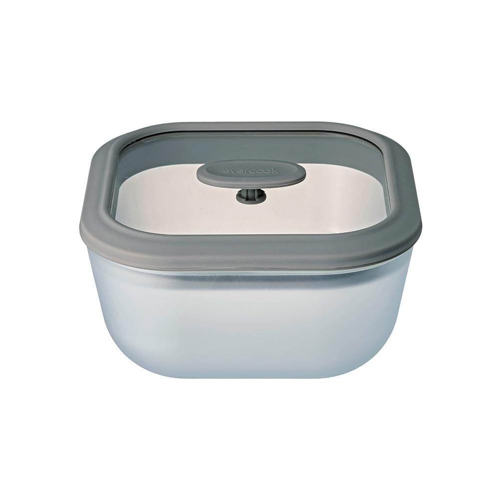 Evercook Microwave by Doshisha Cookware, Glass, 1460ml, Square, Large, Clear,