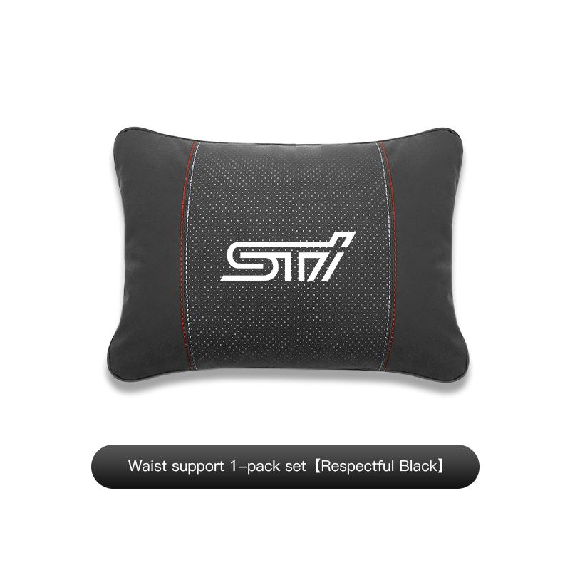 For Subaru BRZ Crosstrek Legacy XV Forester WRX 2006 STI Suede Car Neck Pillow Headrest Lumbar Support Pillow Spine Protect Key foi0