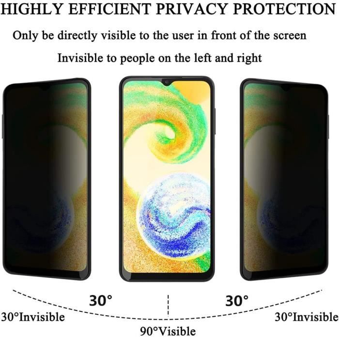 [2 Pieces] Anti-spy Tempered Glass for Samsung Galaxy A15 4G-5G - Shockproof Protection