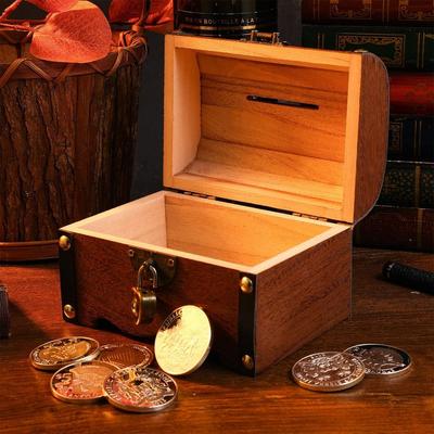 Trendy Wooden Piggy Bank With Security Lock Vintage Money Box Unique Storage Box Money Saver